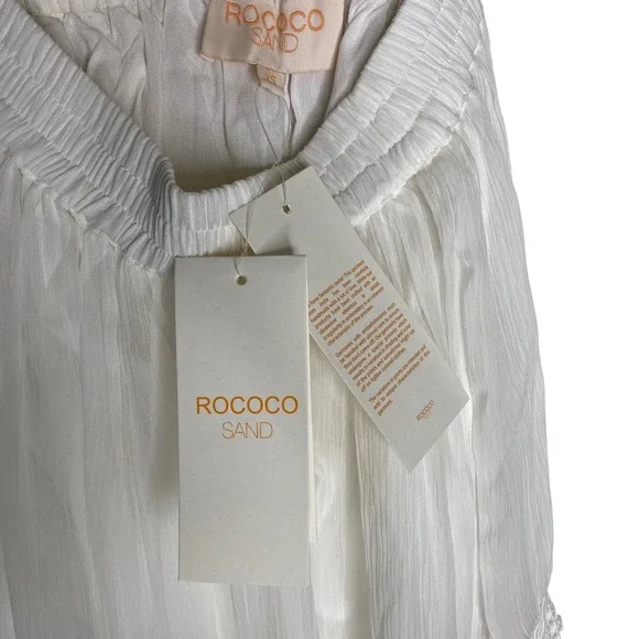 Rococo‎ Sand Cia Mini Skirt NEW Resort Wear Boho Off White Bridal Wedding  XS - Picture 7 of 8